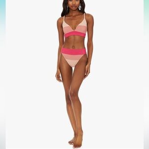 Anthropologie Beach Riot Alexis swim top in nude/chair